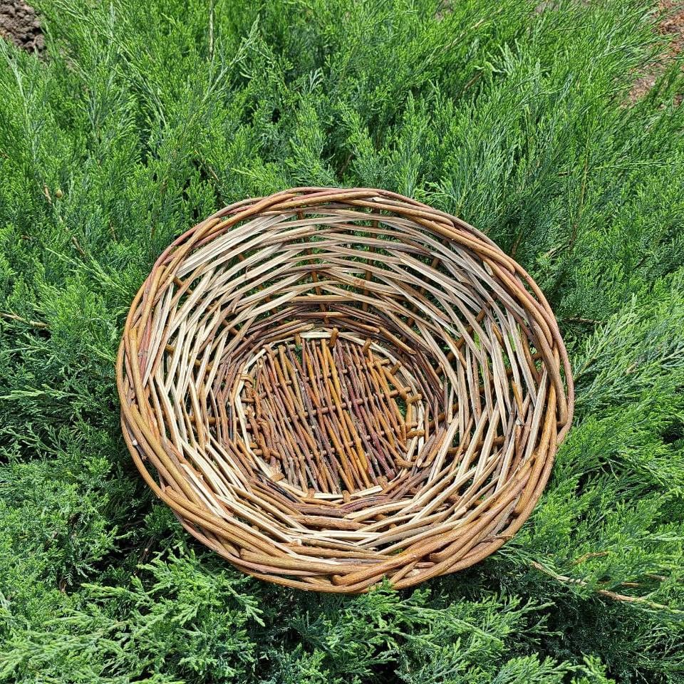 Гніздо для лелек та птахів з лози міцна прикраса для саду й дому 55 см - фото 6