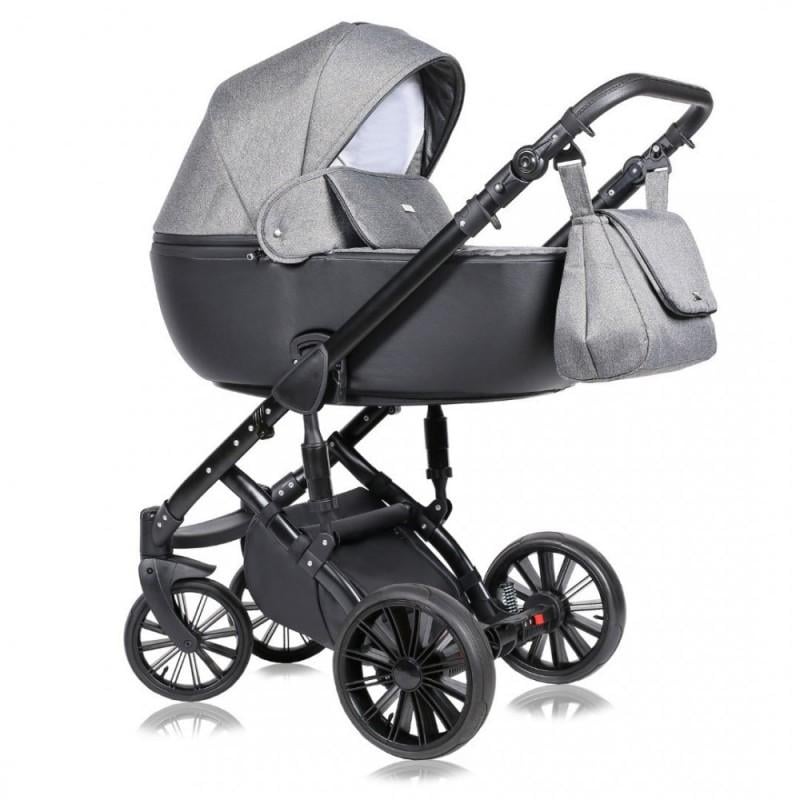 Коляска Quali Prado P07 универсальная с дождевиком и чехлом на ножки 2в1 Серый