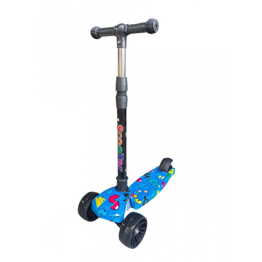 Самокат детский трехколесный 216 Scooter с LED-подсветкой колес Blue (PH00126)