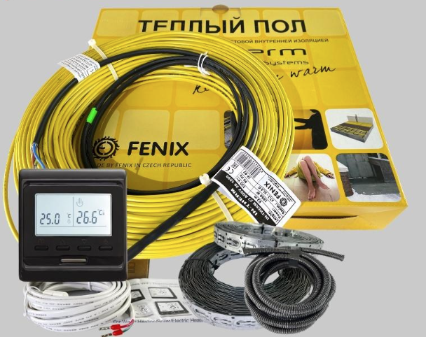 Комплект теплого пола в стяжку In-Therm ADSV20 350 Вт 1,7-2,7 м2 с программируемым терморегулятором Черный (51059)