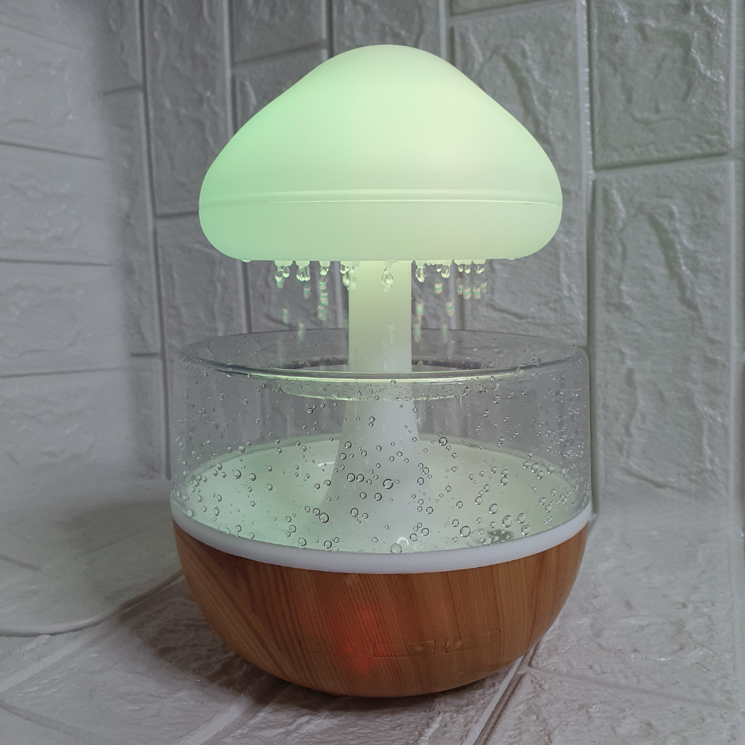 Увлажнитель воздуха ночник Rain Humidifier Гриб настольный с подсветкой (HUM-24) - фото 3