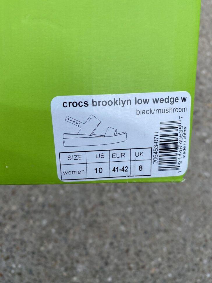 Сандали женские Crocs Brooklyn Low Wedge р. 36/37 Black/Mushroom (14858) - фото 5 Сандали женские Crocs Brooklyn Low Wedge р. 36/37 Black/Mushroom (14858) - фото 5