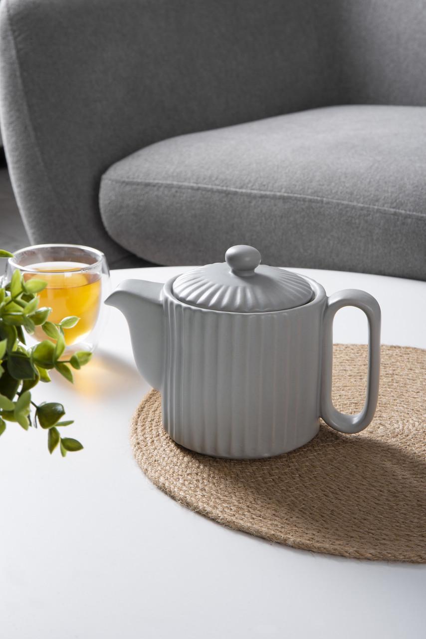 Заварочный чайник Limited Edition MINT керамический 750 мл Серый (B050025) - фото 2 Заварочный чайник Limited Edition MINT керамический 750 мл Серый (B050025) - фото 2
