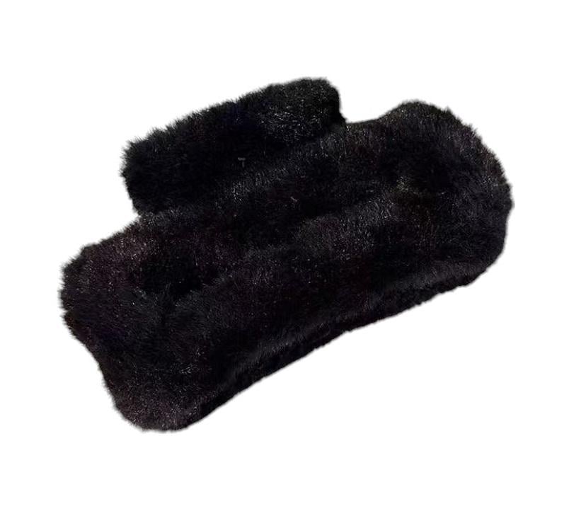 Крабик для волосся ANbeauty пухнастий Чорний (AN0103533) Крабик для волосся ANbeauty пухнастий Чорний (AN0103533)