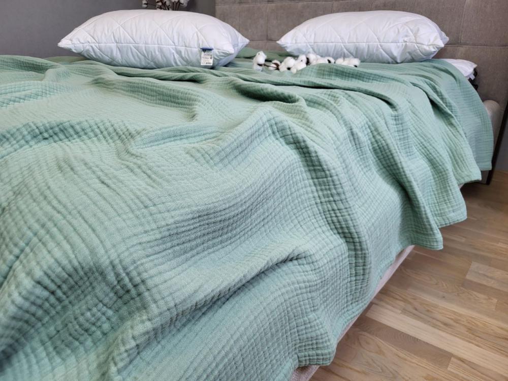 Покрывало муслин 180x220 см Spring greens (11044) - фото 2 Покрывало муслин 180x220 см Spring greens (11044) - фото 2