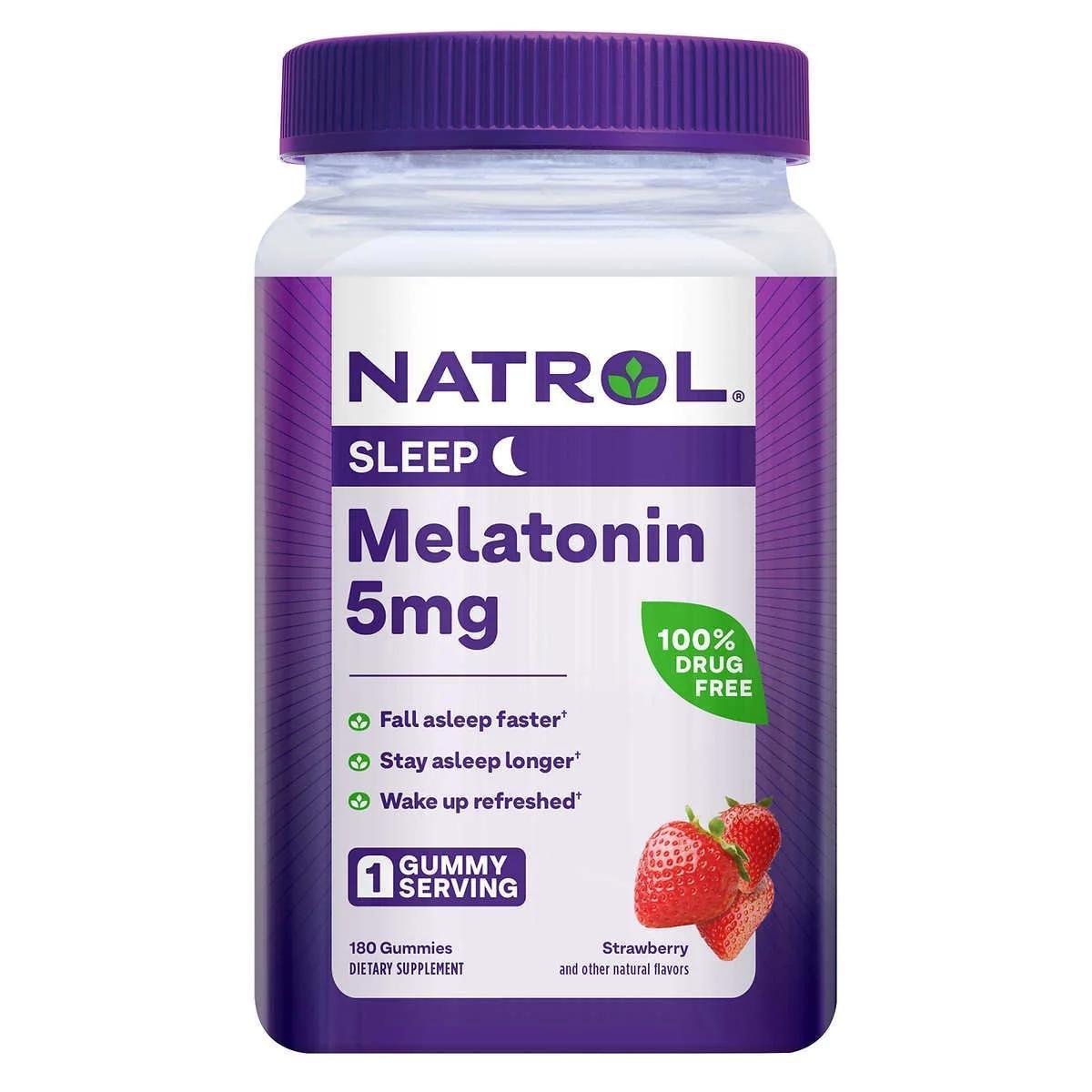Мелатонін Natrol Melatonin 5 мг 180 жувальних пастилок полуниця (2556804896)