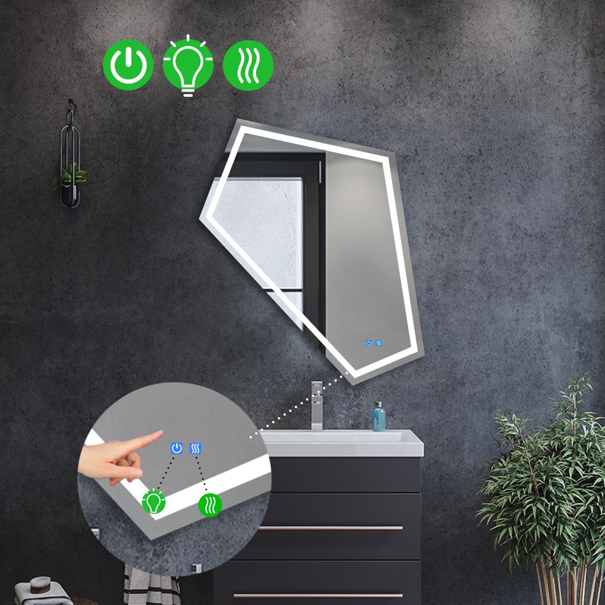 Дзеркало з LED підсвіткою Modulo 1 із двома сенсорами 80x68 см (8738276) - фото 2 Дзеркало з LED підсвіткою Modulo 1 із двома сенсорами 80x68 см (8738276) - фото 2