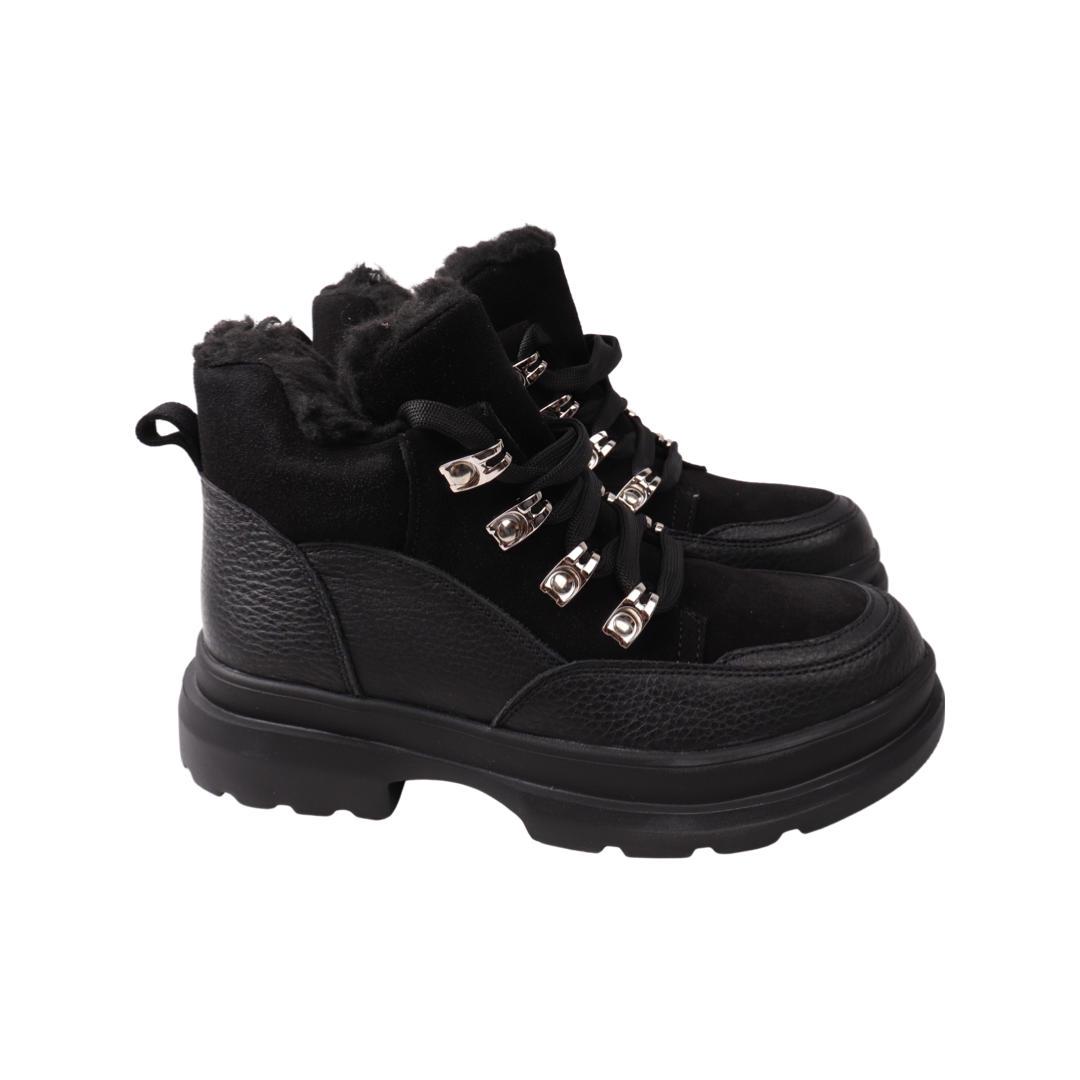 Черевики жіночі Maxus зі шкіри р. 39 Чорний (83-22ZHC)