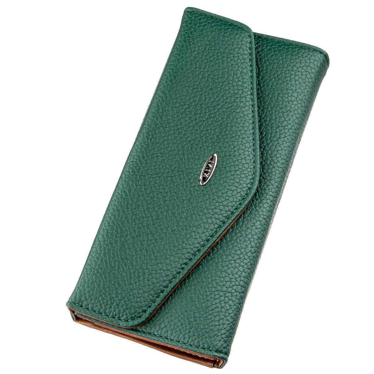 Кошелек женский Kivi-wallet 19062 кожа Зеленый