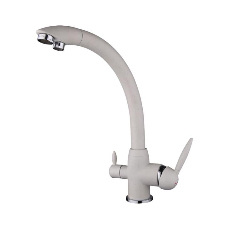 Змішувач для кухні на дві води Frap F4399-8 Білий (1036131) Змішувач для кухні на дві води Frap F4399-8 Білий (1036131)