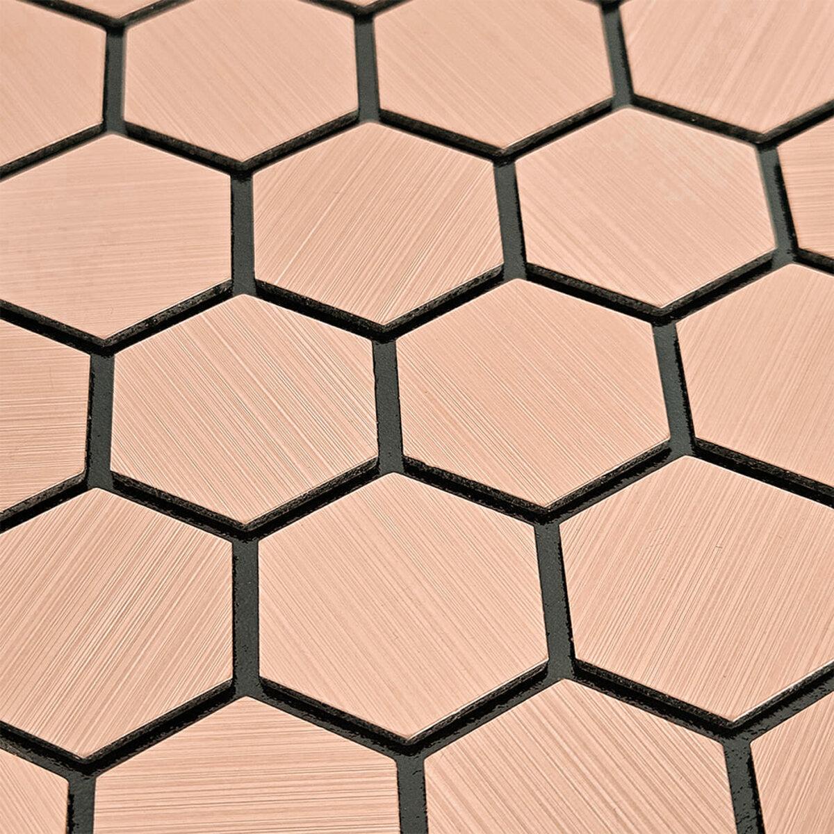 Плитка алюмінієва самоклеюча 300х300х3 мм Золоті соти (SW-00001924) - фото 5