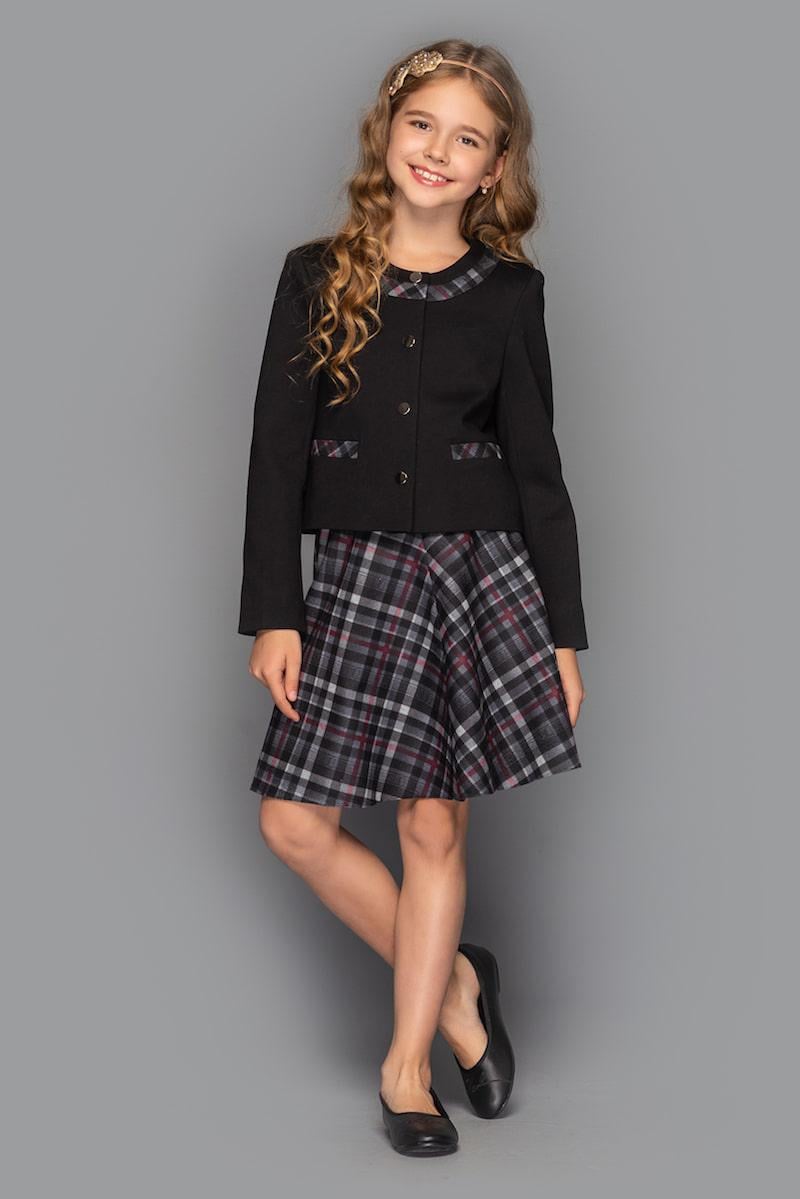 Костюм детский для девочки Cvetkov Хлоя Юта двойка трикотаж 146 см Черный (2000000112787)