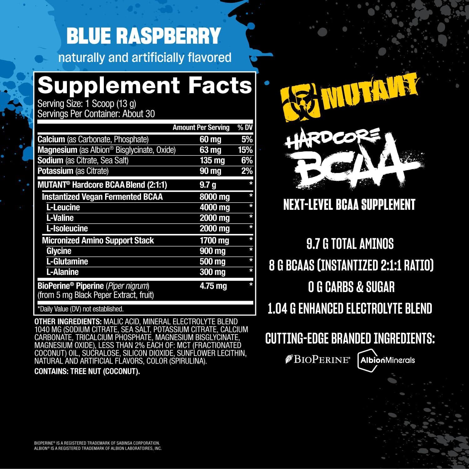 Geaar Blue Raspberry Mutant ᐉ Комплекс амінокислотний Mutant Hardcore BCAA Blue Raspberry 390 г ...