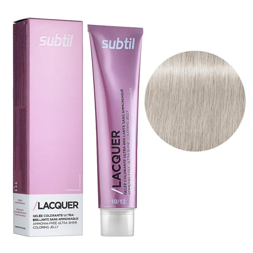 Краска гелевая безаммиачная для волос Subtil Lacquer 10.12 Экстрасветлый блондин пепелисто-ирисовый 60 мл