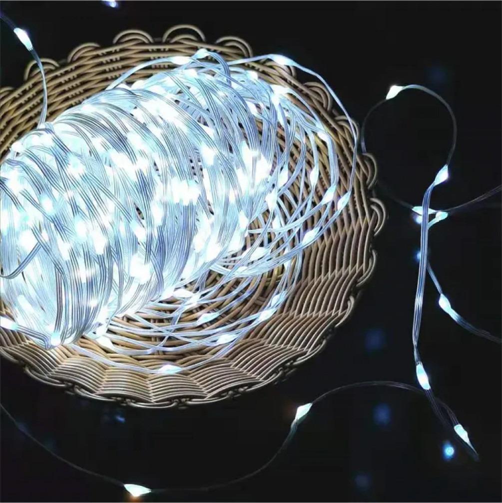 Гирлянда светодиодная нить Роса Люкс с пультом от USB и сети 220V 100 LED 8 режимов IP65 10 м Белый - фото 5 Гирлянда светодиодная нить Роса Люкс с пультом от USB и сети 220V 100 LED 8 режимов IP65 10 м Белый - фото 5