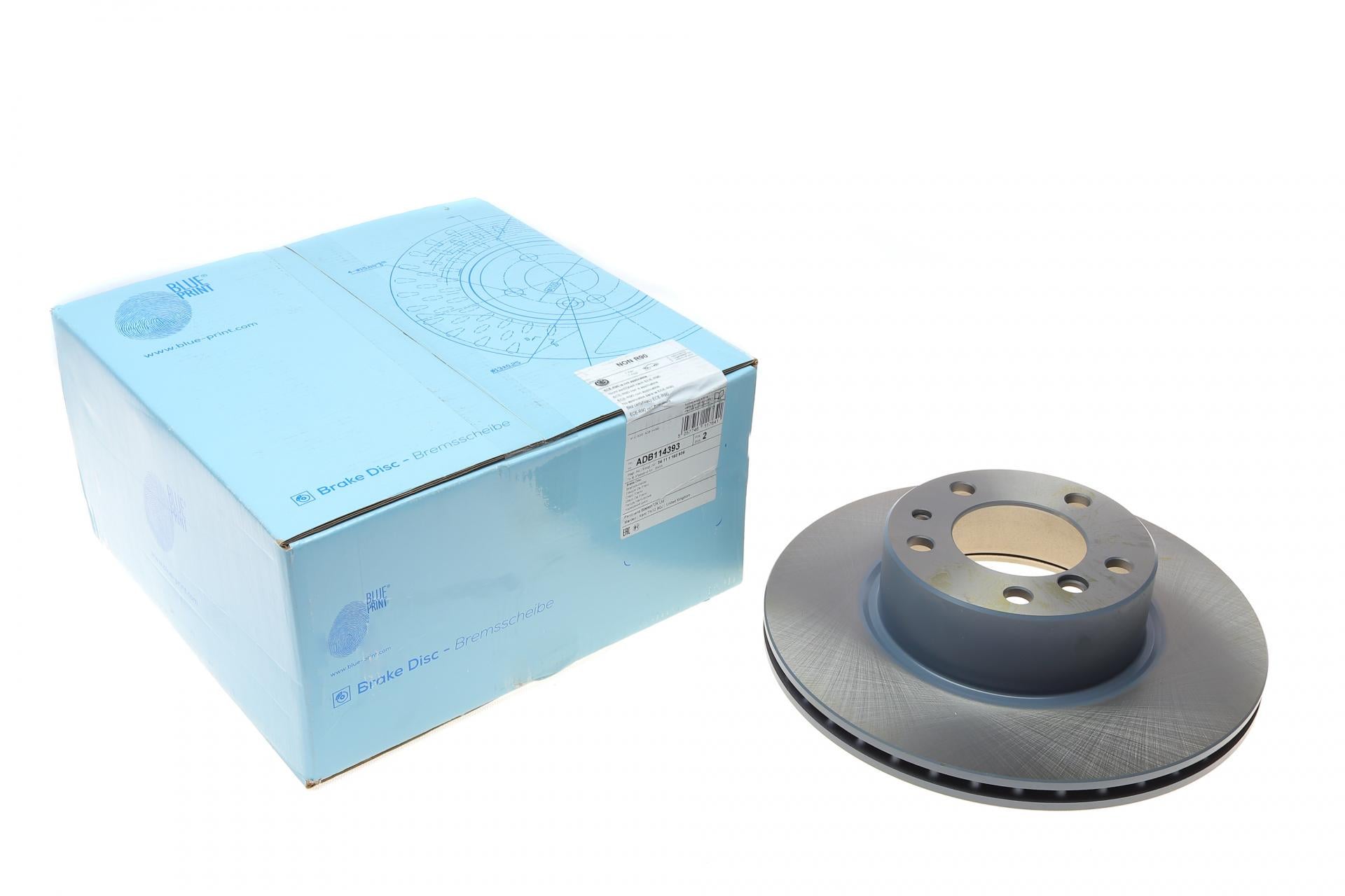 Диск тормозной передний BLUE PRINT BMW 5 E34 2.0-3.5 87-97/7E32 3.0 i 82-94 302x22,4 мм (ADB114393 BLUE PRINT)