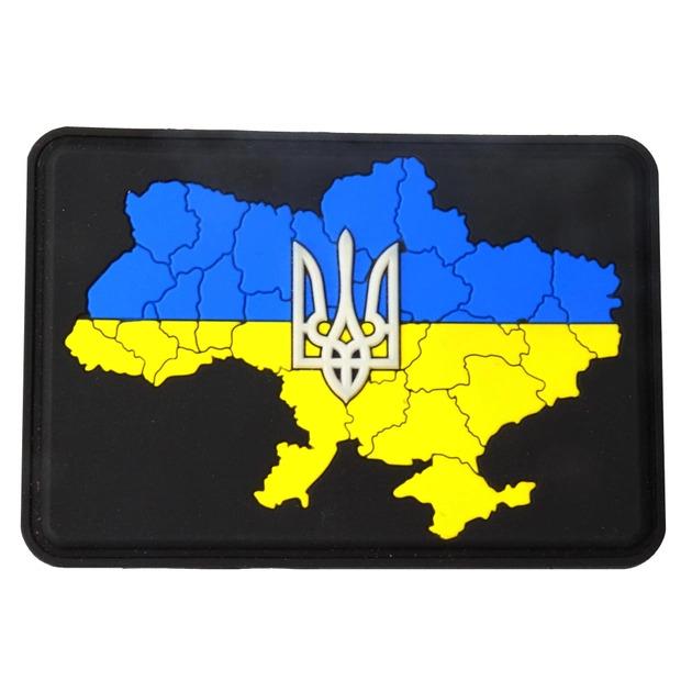 Шеврон ART Карта Украины Желтый/Голубой (ART-1232blue-yellow) - фото 1