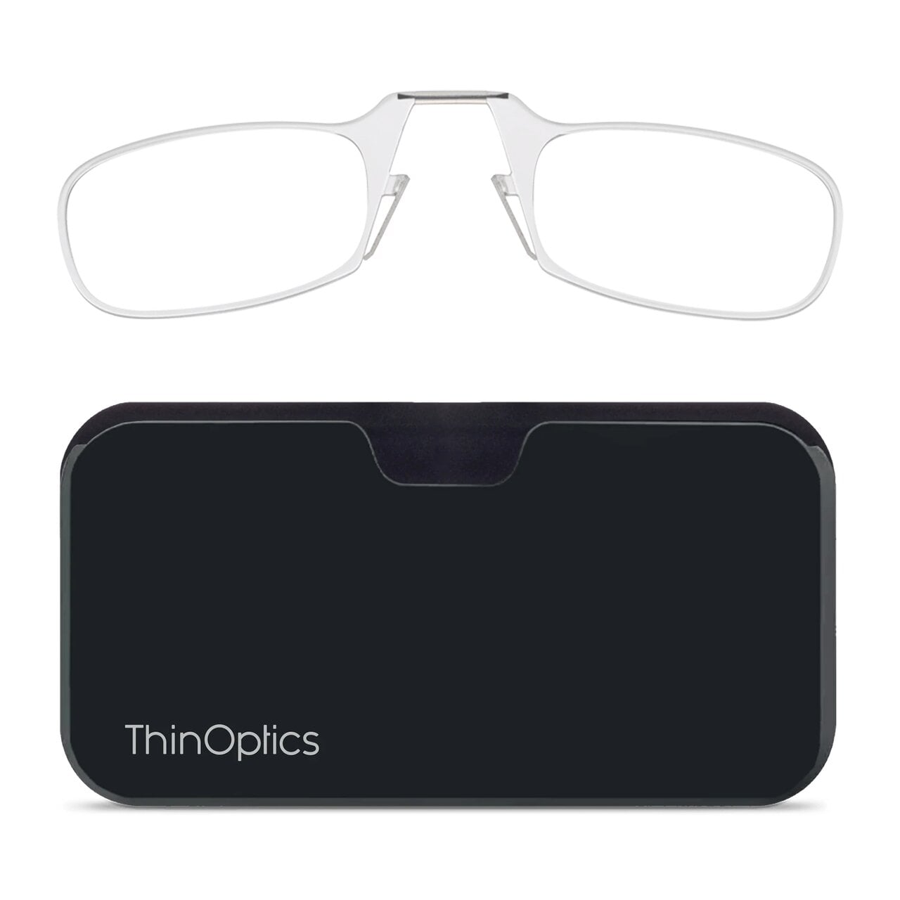 Окуляри для читання Thinoptics з класичним чорним чохлом/діоптрій '+2,50 Прозорий (2.5CBUP)