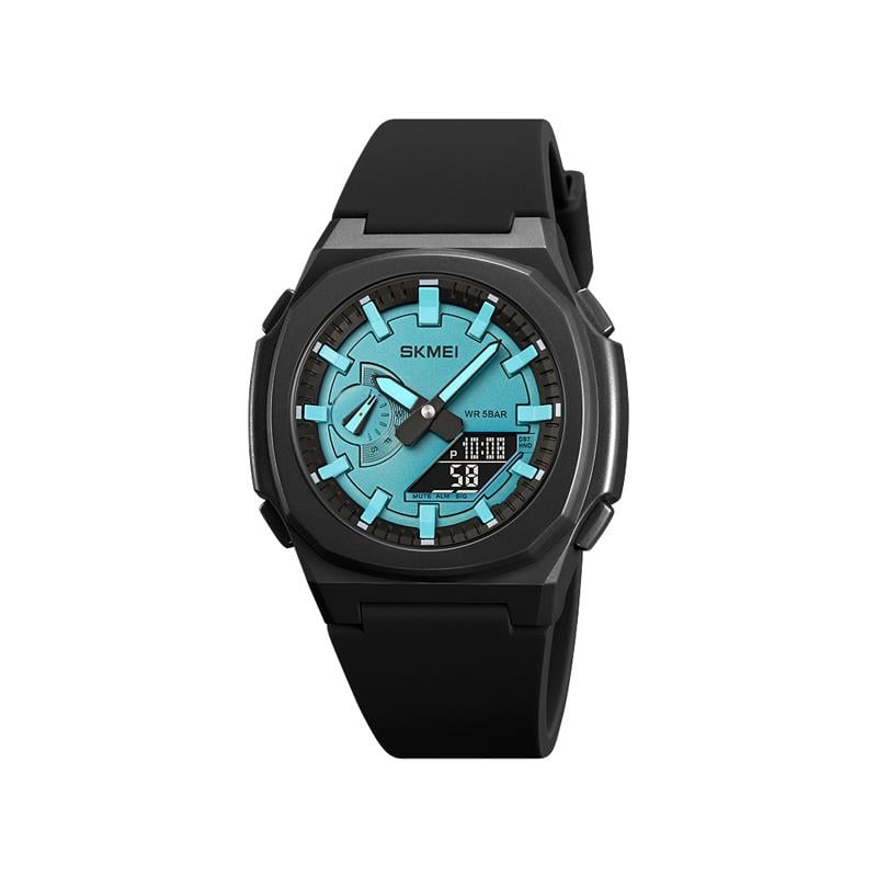Наручные часы мужские Skmei 2091 цифровые электронные спортивные Black/Light Blue (19471)