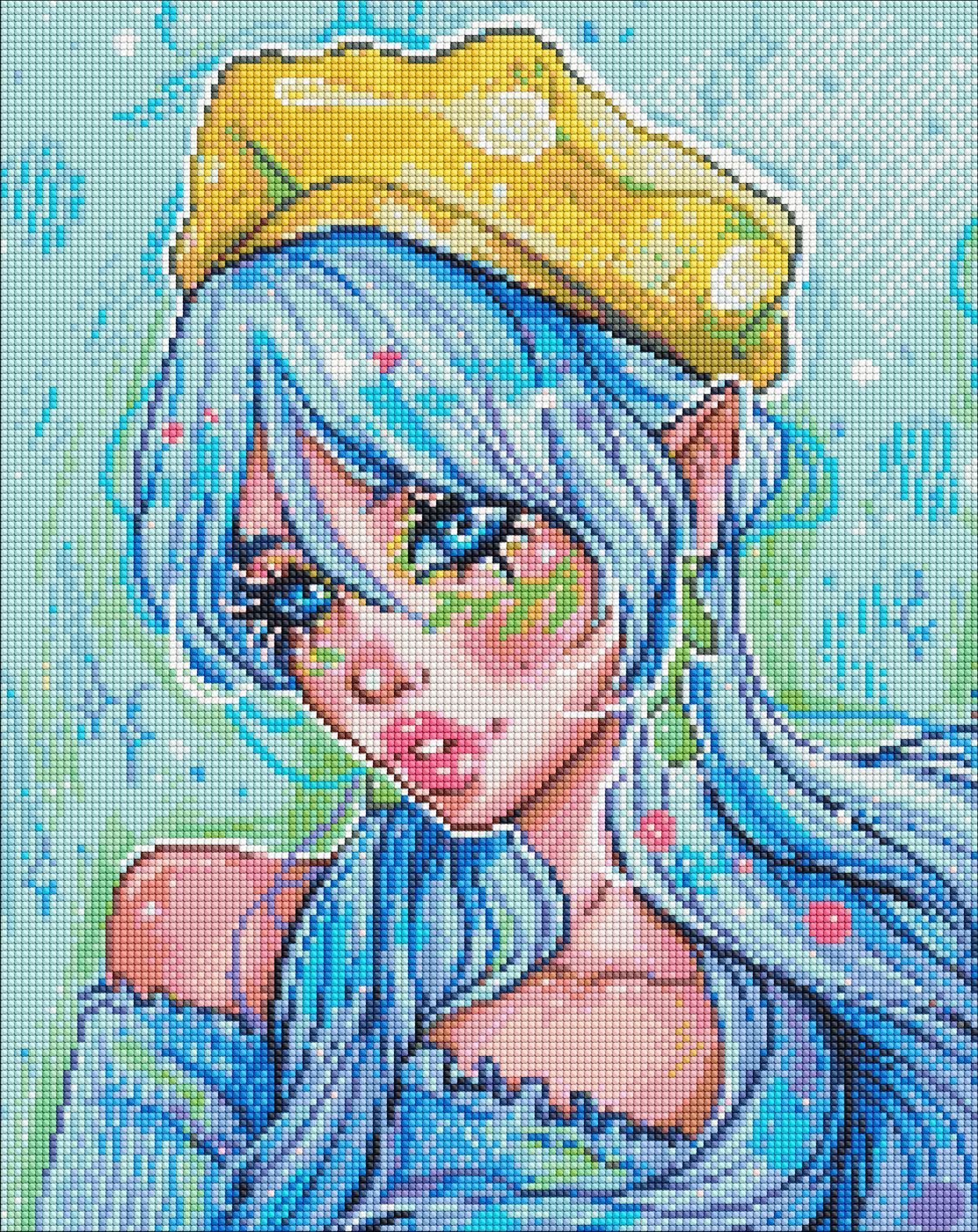 Алмазная мозаика Идейка Голубоглазая модница 40x50 см (AMO7606)