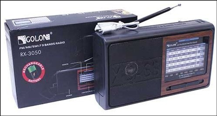 Радиоприемник Golon RX-3050 аккумуляторный FM/AM/SW Коричневый (ML-04681) - фото 4 Радиоприемник Golon RX-3050 аккумуляторный FM/AM/SW Коричневый (ML-04681) - фото 4