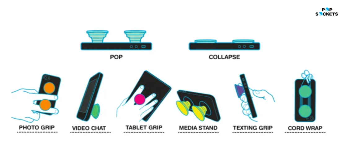 Попсокет держатель Fashion для 3D Combo 2 шт./1 уп. Белый (KG-10541) - фото 2