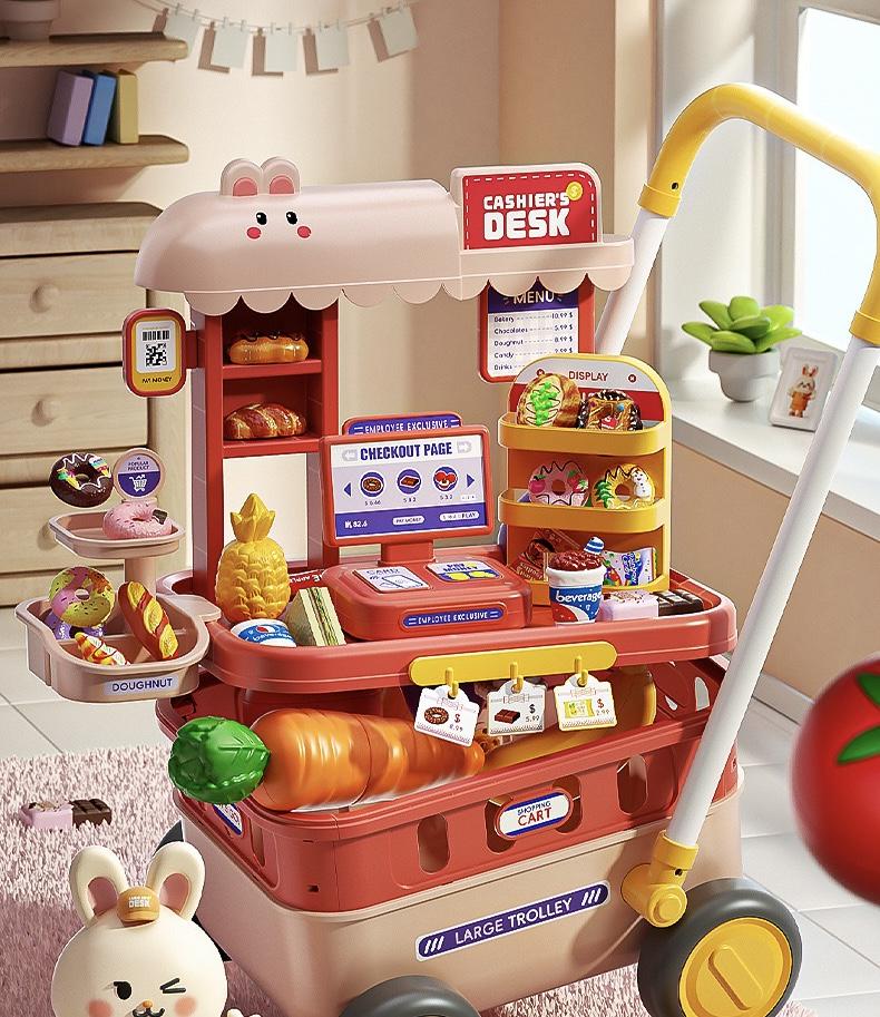 Ігровий набір Super Market 2в1 тележка для покупок/касовий апарат Червоний (135) - фото 6