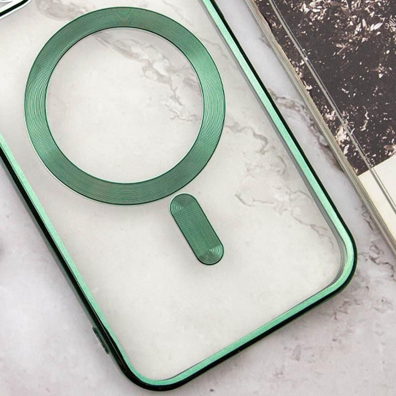 Хромований Чохол Magnetic з Технологією MagSafe + захист камери для Apple iPhone 15 Pro Max (6.7") Green - фото 4