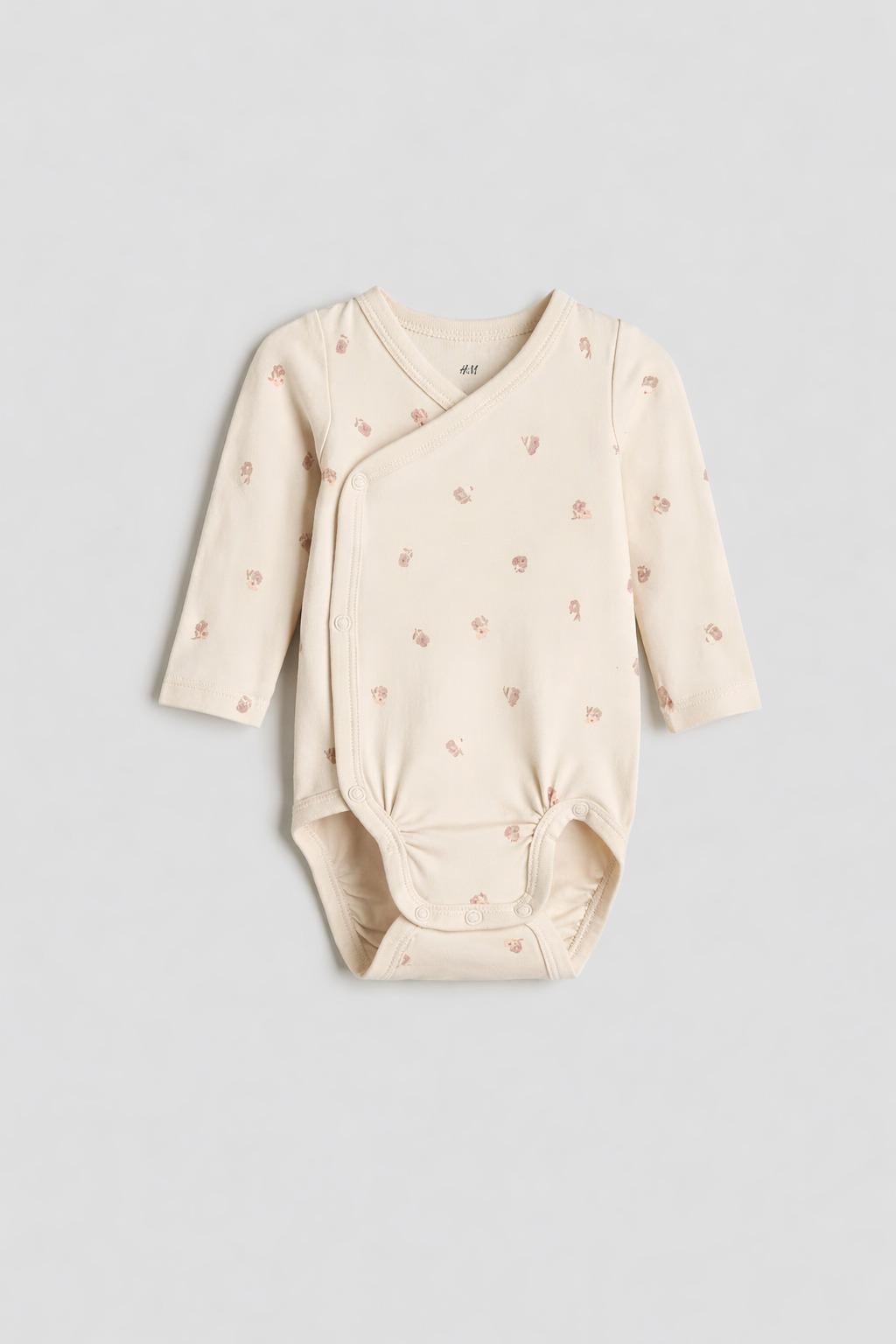 Боди H&M Цветы 44 см Молочный (1178919)