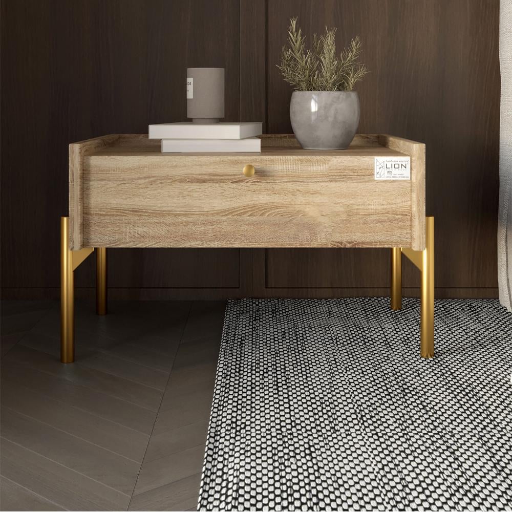 Тумба прикроватная Lion Wood с одним ящиком Дуб Сонома Трюфель (000-000-2297) Тумба прикроватная Lion Wood с одним ящиком Дуб Сонома Трюфель (000-000-2297)