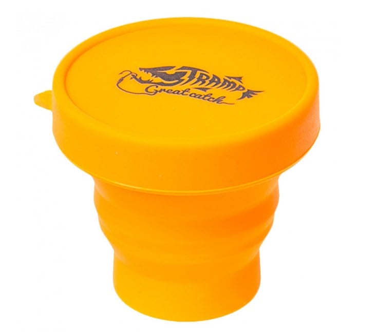 Стакан складной Tramp TRC-083 силиконовый с крышкой 180 мл Orange (008766)