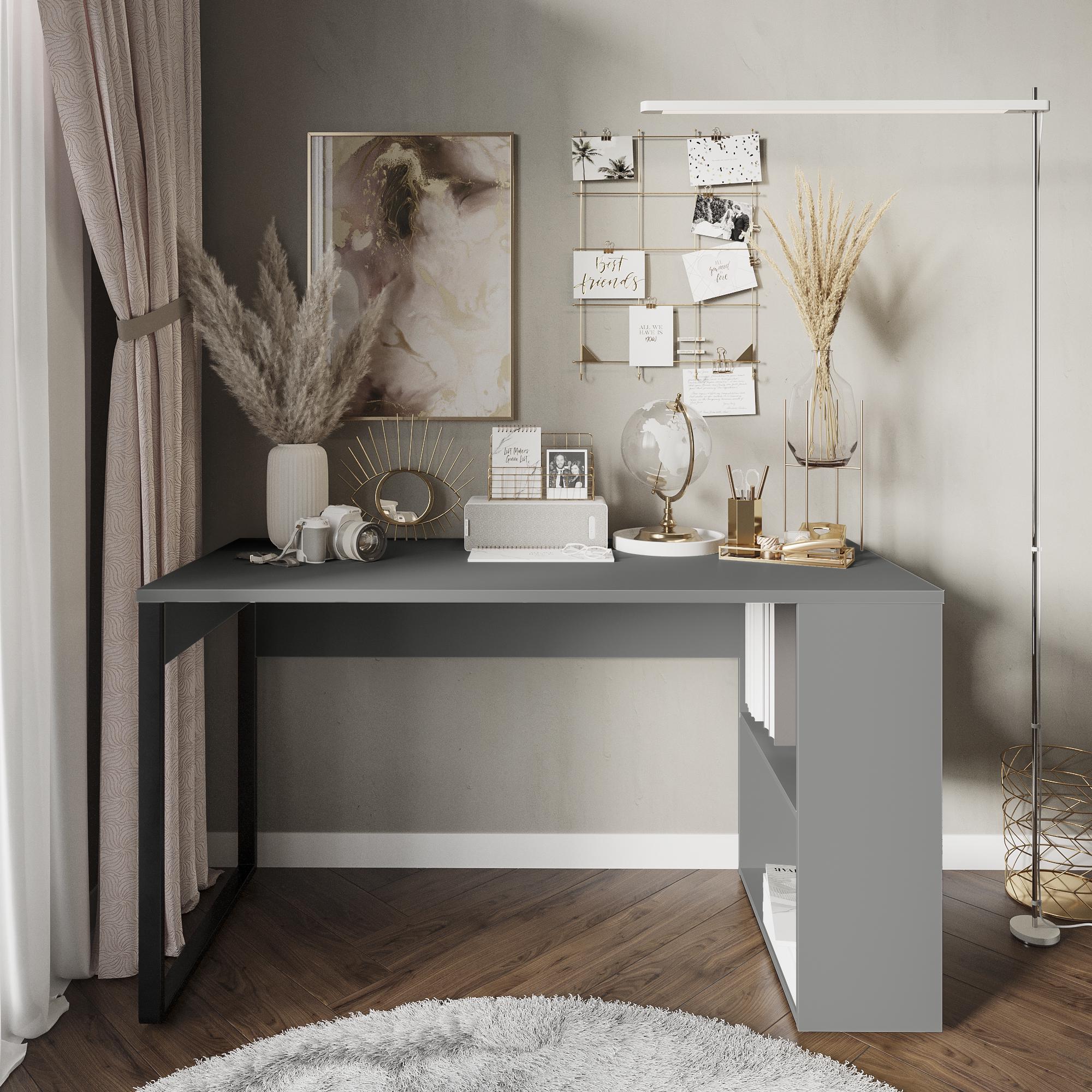 Стіл письмовий Loft-3 1400х598х750 мм Графіт (арт.235) - фото 2 Стіл письмовий Loft-3 1400х598х750 мм Графіт (арт.235) - фото 2