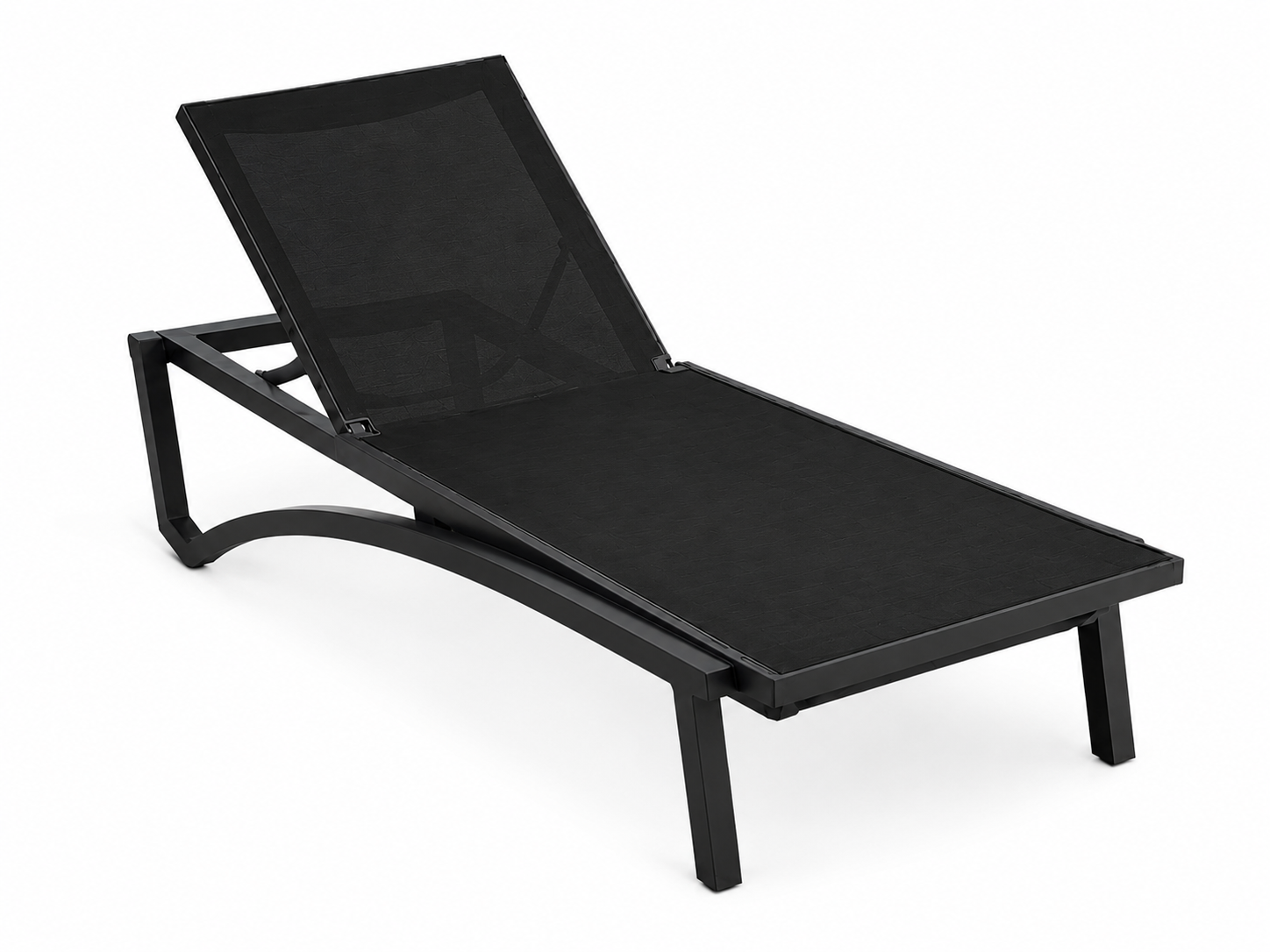 Шезлонг платиковый Siesta Pacific 193х68х35 см Черный (0001115-B)