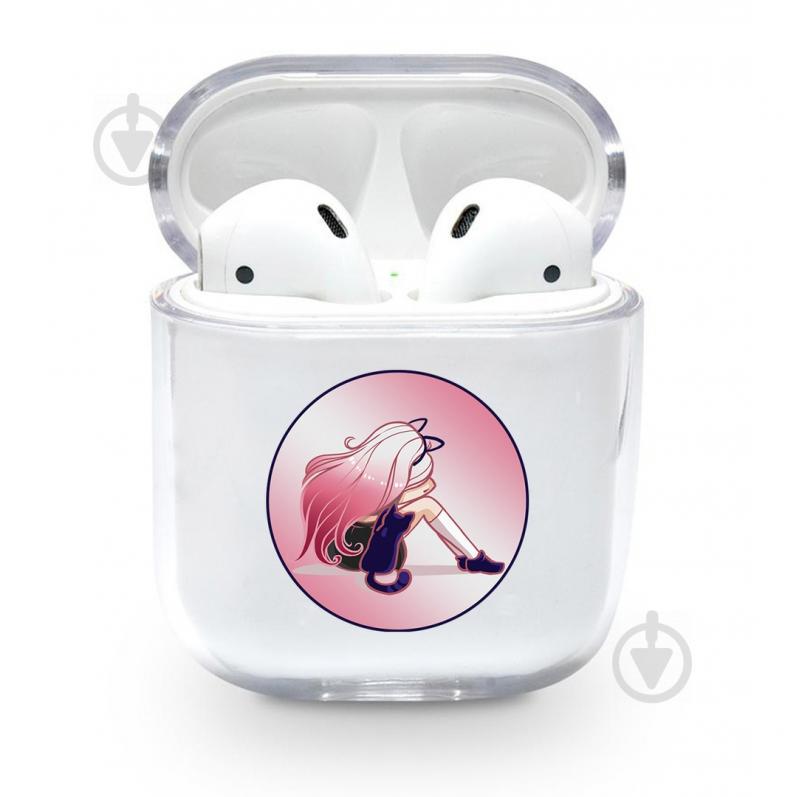 Прозрачный силиконовый чехол Apple AirPods с рисунком - Аниме (KAP1173)