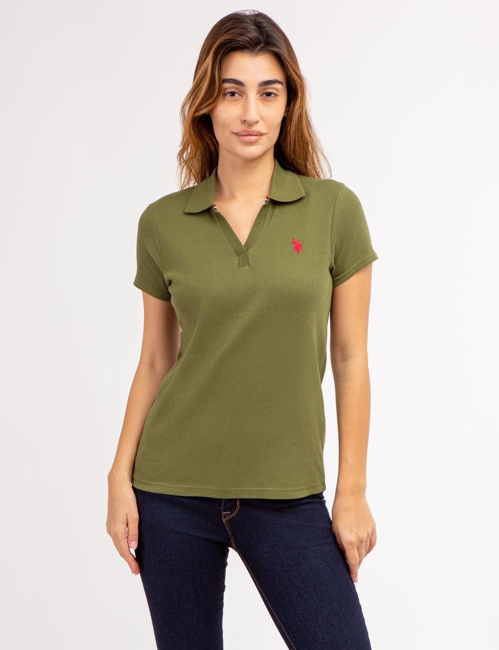 Поло женское US Polo ASSN CYPRESS L Olive (786660484724)