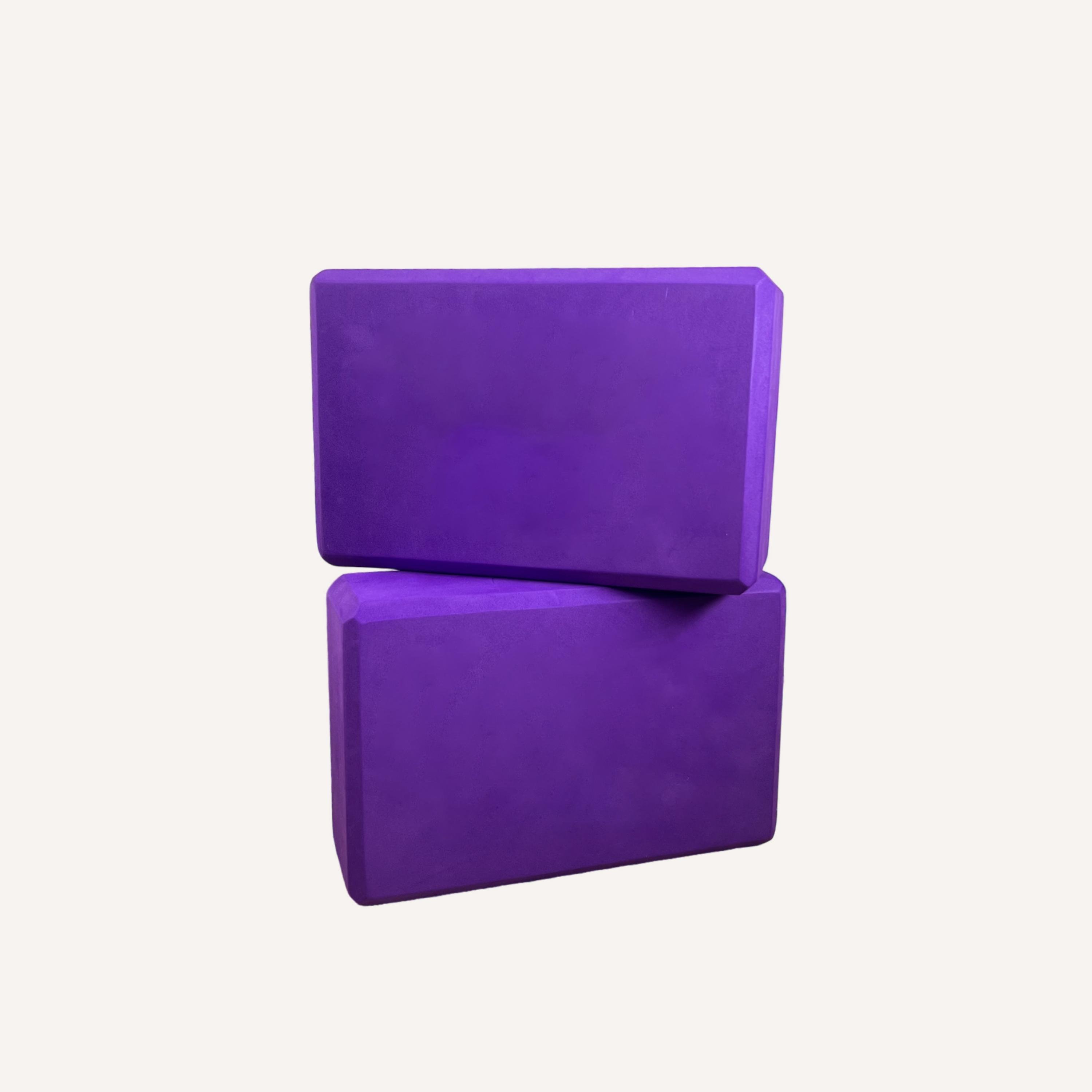 Блоки для йоги Eva 23х15,5х7,5 см 2 шт. Фіолетовий (Б3)