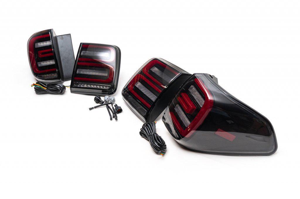 Задние LED фонари 2010-2021 Black-Sequential для Nissan Patrol Y62 2010 гг.