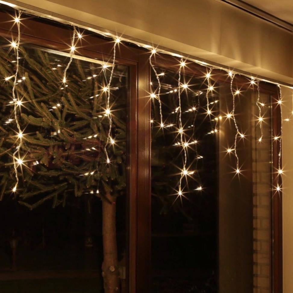 Гірлянда Alphatrade Бахрома 3x0,5 м 108 LED Прозорий/Теплий білий (120071)