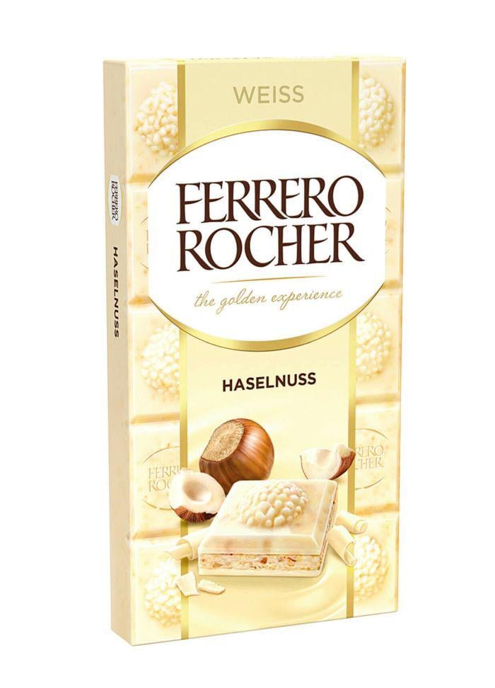 Белый шоколад Ferrero Rocher Haselnuss White Chocolate 90 г
