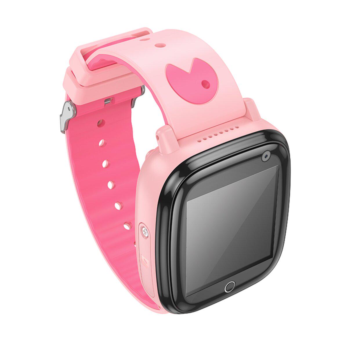 Смарт-годинник Hoco Y100 400 мА з SOS-кнопкою Pink (24998926) - фото 2