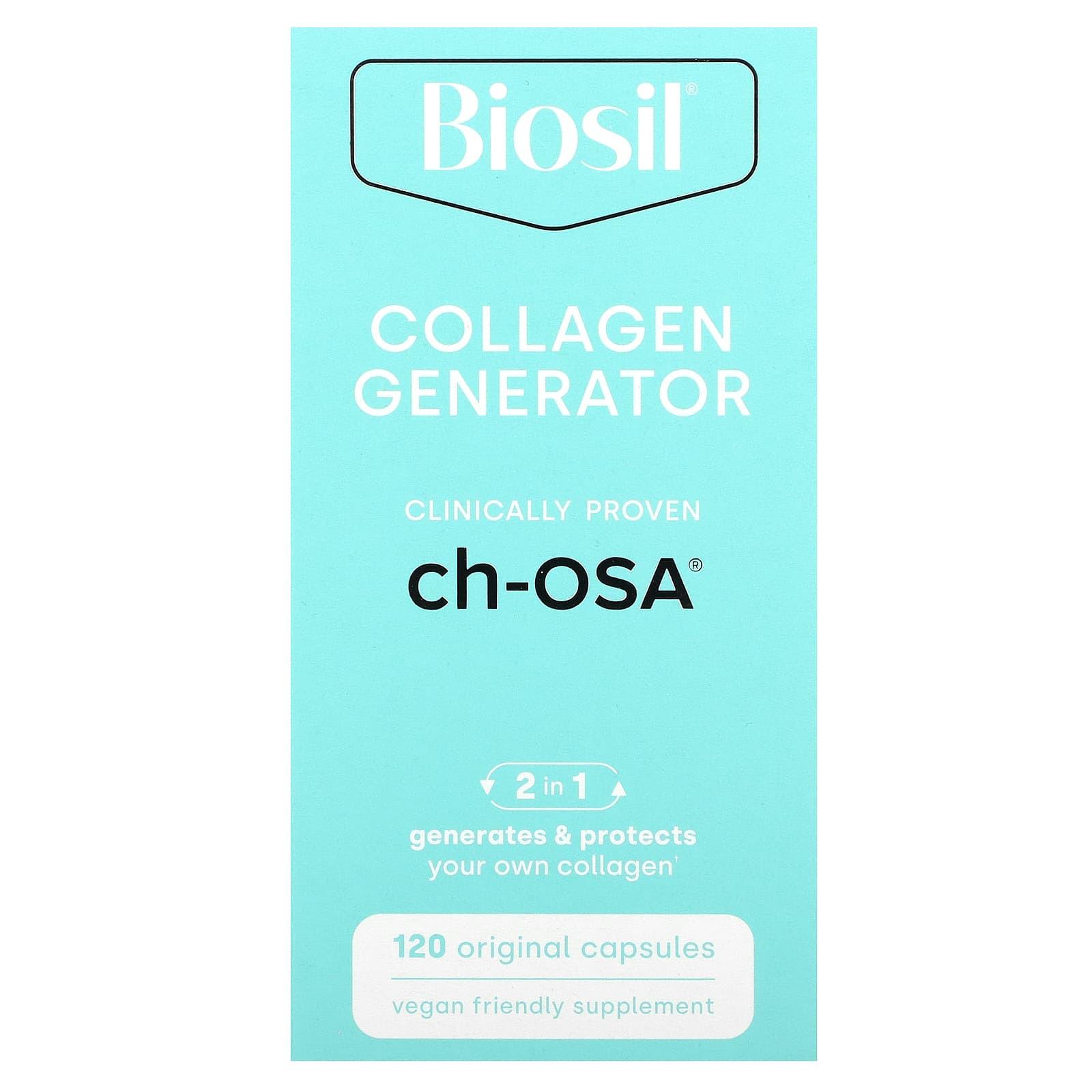 Холин и кремний Natural Factors BioSil Collagen Generator ch-OSA улучшенный источник коллагена 120 капс.