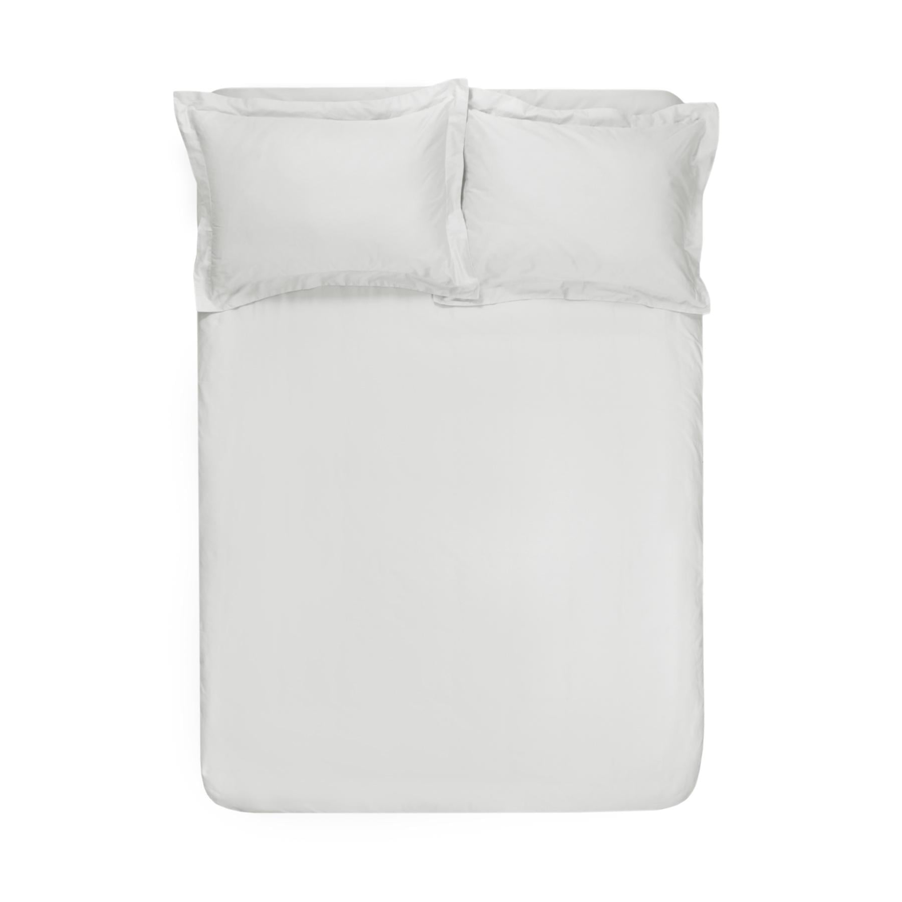 Простынь на резинке с наволочками Lotus Home Basic premium сатин 160х200 см + 50х70 см х 2 шт. Белый