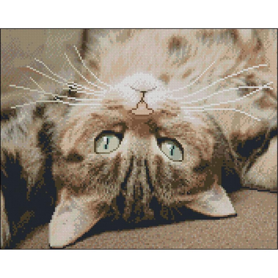 Алмазна мозаїка Strateg Грайливе щастя 40х50 см Різнокольоровий (VM-127-A-455)