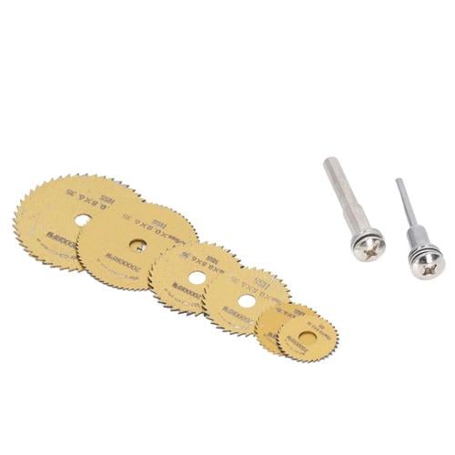 Набір відрізних кругів дискових пил і 2 тримачі 22-50 мм HSS 6 шт. Gold (928113) - фото 3 Набір відрізних кругів дискових пил і 2 тримачі 22-50 мм HSS 6 шт. Gold (928113) - фото 3