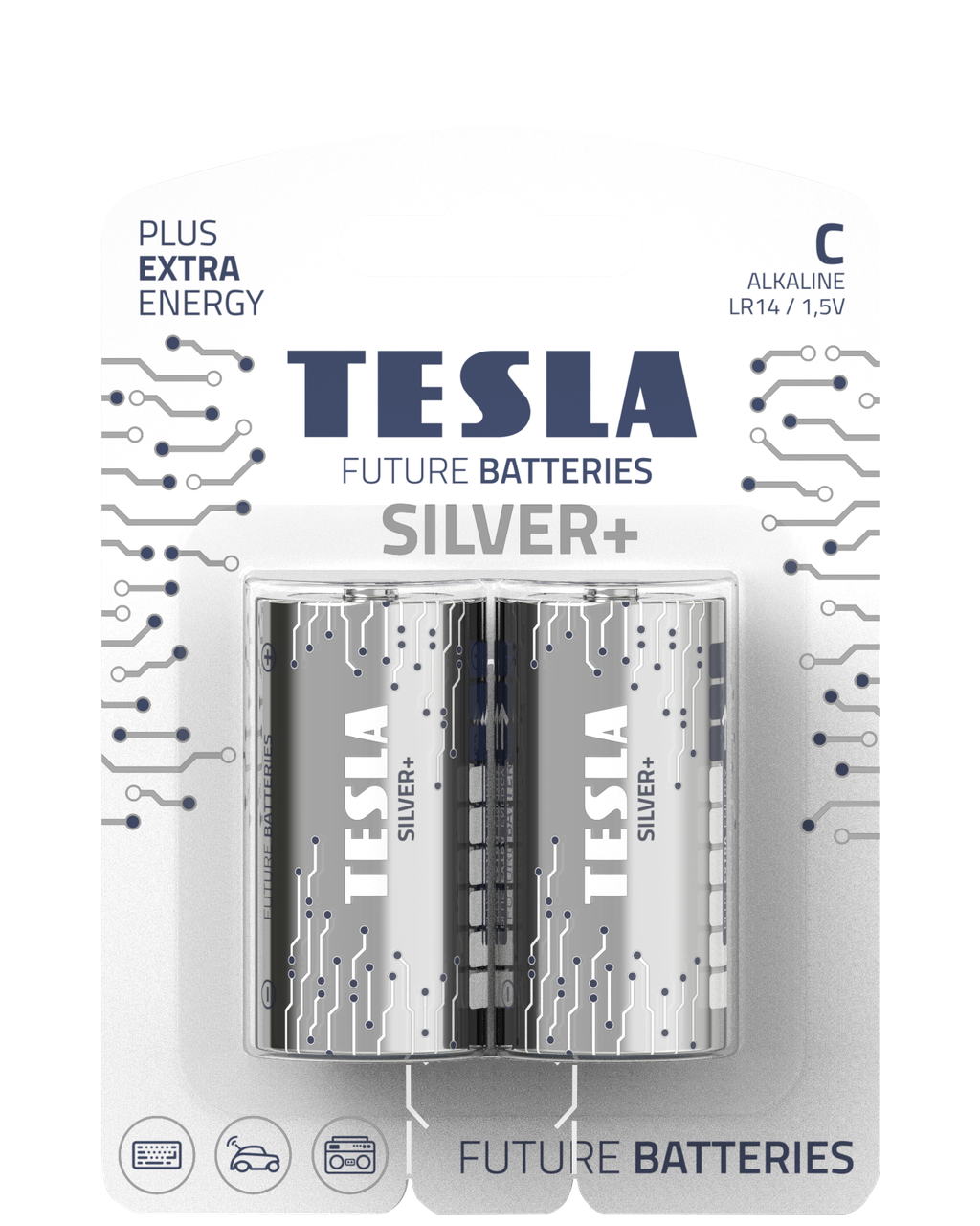 Батарейки TESLA C SILVER+ LR14 BLISTER FOIL 2 шт. (1794146536)