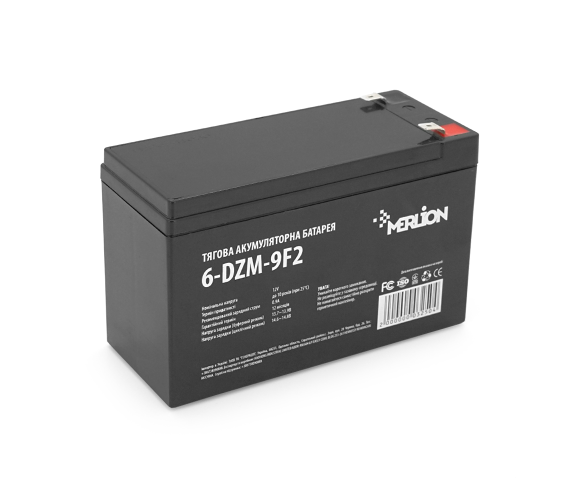 Аккумуляторная батарея Merlion AGM 6-DZM-9 12V 9 Ah F2 Black (6-DZM-9)