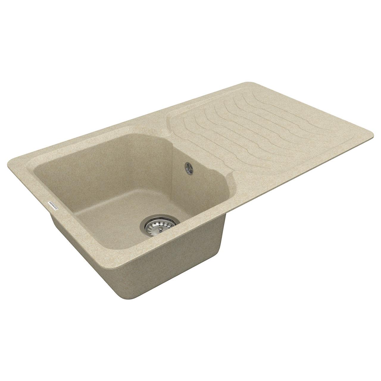 Мойка кухонная Vankor Sigma SMP 02.85 + сифон 845х490х190 мм Beige - фото 4 Мойка кухонная Vankor Sigma SMP 02.85 + сифон 845х490х190 мм Beige - фото 4