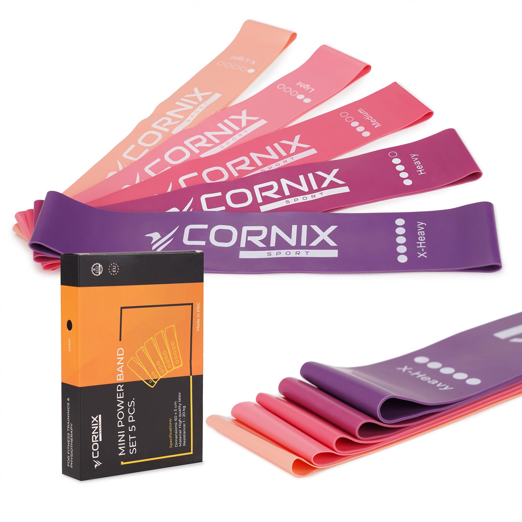 Резинки для фитнеса Cornix Mini Power Band 1-20 кг 5 шт. (XR-0046) - фото 4