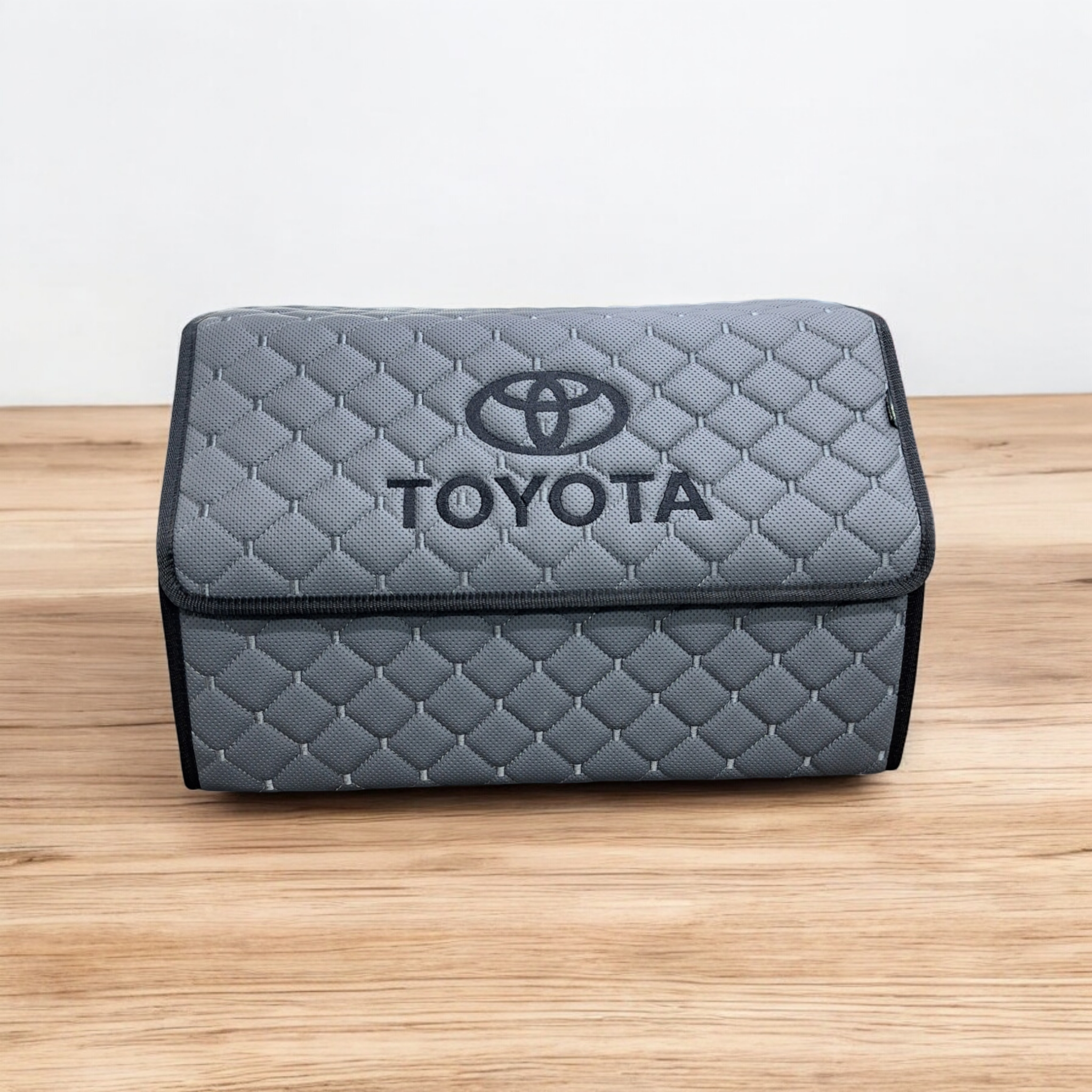 Органайзер в багажник Toyota экокожа M 48х30х30 см Серый (BOXGRM-TYT002)