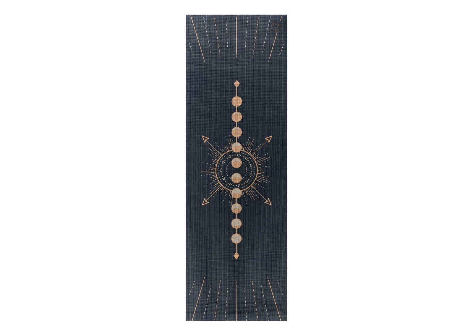 Коврик для йоги Bodhi Leela Lunalign Фазы Луны 183x60x0,45 см Blue Midnight (896dbmo)